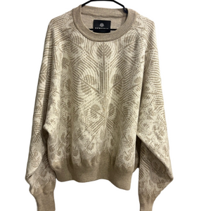 BERENIK Oversized Jacquard Knit Sweater - Cotton Wool Blend - One Size - Large